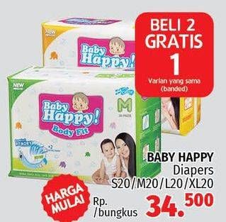 Promo Harga BABY HAPPY Body Fit Perekat S20, M20, L20, XL20  - LotteMart