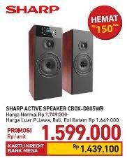 Promo Harga SHARP Active Speaker CBOX-D805WR  - Carrefour