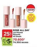 Promo Harga Rose All Day Lip Mousse Records All Variants 3 gr - Watsons