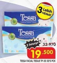 Promo Harga Tessa Facial Tissue 50 sheet - Superindo