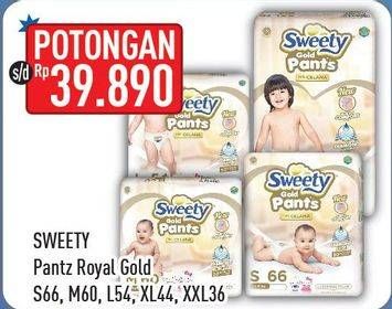 Promo Harga Sweety Gold Pants S66, M60, L54, XL44, XXL36  - Hypermart