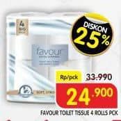 Favour Toilet Roll Tissue 400 sheet Diskon 26%, Harga Promo Rp24.900, Harga Normal Rp33.990