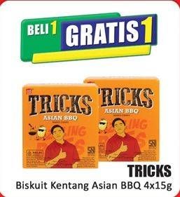 Promo Harga Tricks Biskuit Kentang Asian BBQ per 4 pcs 15 gr - Hari Hari