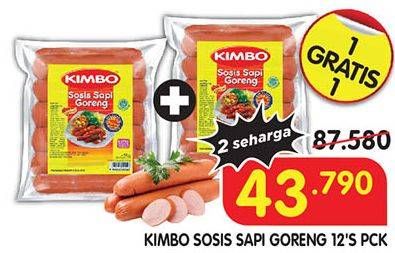 Promo Harga Kimbo Sosis Sapi Goreng 12 pcs - Superindo