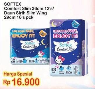 Promo Harga Softex Comfort Slim/ Daun Sirih  - Indomaret