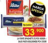 Harga La Fonte Spaghetti + Saus