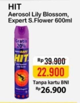 Promo Harga HIT Aerosol Lily Blossom/ Expert Sweet Flower 600 mL  - Alfamart