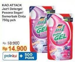 Promo Harga Attack Jaz1 DeterGel Semerbak Cinta, Pesona Segar 750 ml - Indomaret