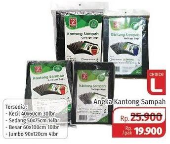 Promo Harga CHOICE L Aneka Kantong Sampah  - Lotte Grosir