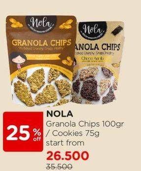 Promo Harga Nola Granola Cookies, Granola Chips 75 gr - Watsons