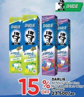 Promo Harga DARLIE Toothpaste All Shiny White Lime Mint, Multi Care 140 gr - Guardian