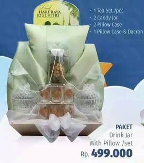Promo Harga Paket Drink Jar with Pillow  - LotteMart