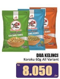 Promo Harga Dua Kelinci Kacang Koro Original, Koro Rumput Laut, Koro Spicy 70 gr - Hari Hari