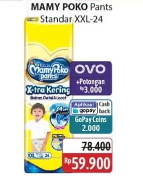 Promo Harga Mamy Poko Pants Xtra Kering XXL24 24 pcs - Alfamidi
