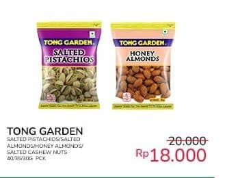 Promo Harga Tong Garden Snack Kacang Salted Pistachios, Salted Almonds, Honey Almonds, Salted Cashewnut 35 gr - Indomaret