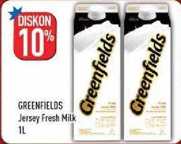 Promo Harga GREENFIELDS Jersey Fresh Milk 1000 ml - Hypermart