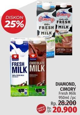 Diamond, Cimory Fresh Milk 950ml/ pc