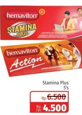 Promo Harga HEMAVITON Multivitamin Stamina Plus 5 pcs - Lotte Grosir