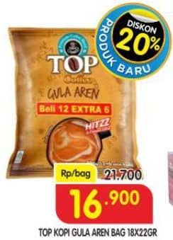 Promo Harga Top Coffee Gula Aren per 18 sachet 22 gr - Superindo