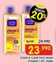 Promo Harga Clean & Clear Facial Wash 100 ml - Superindo