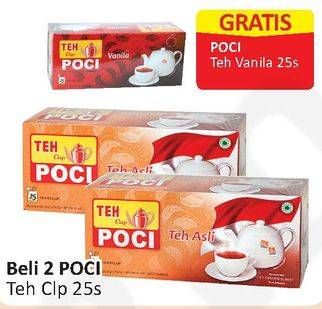Promo Harga CAP POCI Teh Celup per 2 box 25 pcs - Alfamart