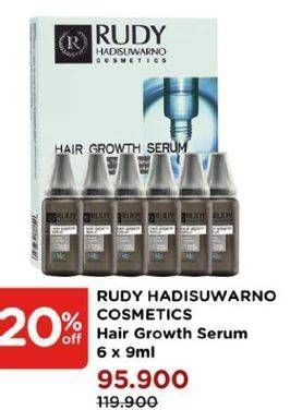 Promo Harga RUDY HADISUWARNO Hair Growth Serum per 6 pcs 9 ml - Watsons