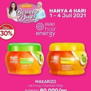 Promo Harga MAKARIZO Hair Energy Fibertherapy Hair & Scalp Creambath 500 gr - Guardian