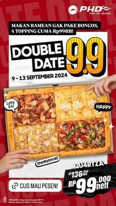 Promo Harga Double Date 9.9  - Pizza Hut