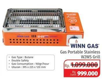 Promo Harga WINN GAS Portable Grill Gas Stove W2WS  - Lotte Grosir