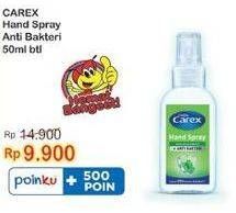 Promo Harga Carex Hand Sanitizer Spray Anti Bakteri 50 ml - Indomaret