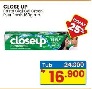 Promo Harga Close Up Pasta Gigi Everfresh Menthol Fresh 160 gr - Indomaret