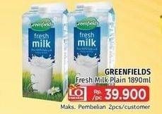Promo Harga GREENFIELDS Fresh Milk Full Cream  - LotteMart