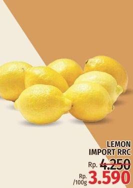 Promo Harga Lemon Import RRC per 100 gr - LotteMart