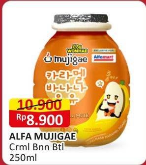 Promo Harga Mujigae Susu Cair Caramel Banana 250 ml - Alfamart