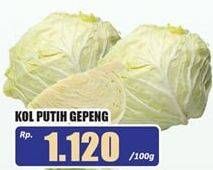 Promo Harga Kol Putih Gepeng per 100 gr - Hari Hari