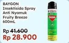 Promo Harga BAYGON Insektisida Spray Fruity Breeze 600 ml - Indomaret