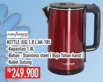 Promo Harga Advance AK-185 Electric Kettle  - Hypermart