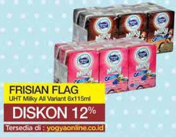 Promo Harga FRISIAN FLAG Susu UHT Milky All Variants 115 ml - Yogya