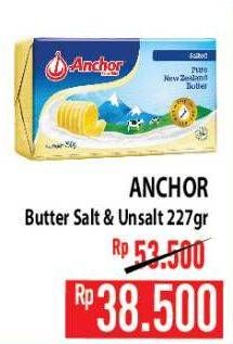 Promo Harga ANCHOR Butter Salted, Unsalted 227 gr - Hypermart