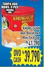 Promo Harga KHONG GUAN Assorted Biscuit Red 650 gr - Hypermart