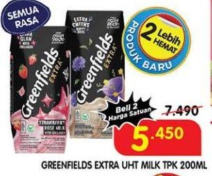 Promo Harga Greenfields UHT Extra Milk All Variants 200 ml - Superindo