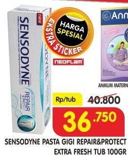 Promo Harga SENSODYNE Pasta Gigi Repair & Protect Extra Fresh 100 gr - Superindo