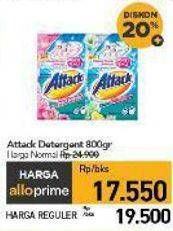 Promo Harga Attack Detergent Powder 800 gr - Carrefour