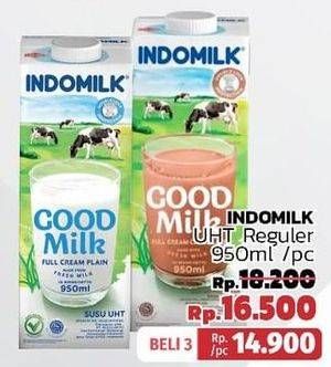 Promo Harga INDOMILK Susu UHT 950 ml - LotteMart