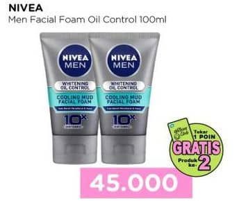 Promo Harga Nivea Men Facial Foam Acne Oil Control 100 ml - Watsons