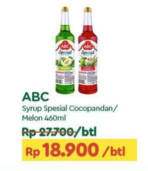 Promo Harga ABC Syrup Special Grade Melon, Coco Pandan 485 ml - TIP TOP