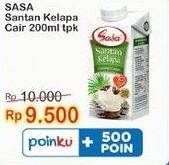 Promo Harga SASA Santan Cair 200 ml - Indomaret