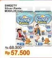 Promo Harga Sweety Silver Pants L28, M30 28 pcs - Indomaret