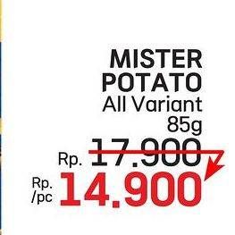 Promo Harga Mister Potato Snack Crisps All Variants 85 gr - LotteMart