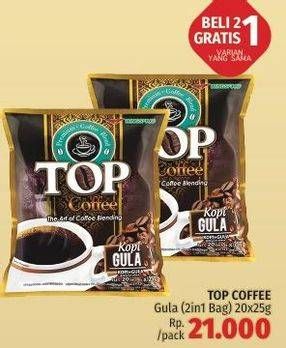 Promo Harga Top Coffee Kopi per 20 sachet 25 gr - LotteMart